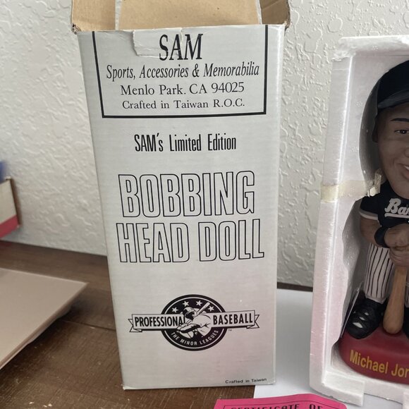 Michael Jordan Birmingham Barons SAM's Limited Edition Bobblehead New In Box COA - Picture 3 of 4